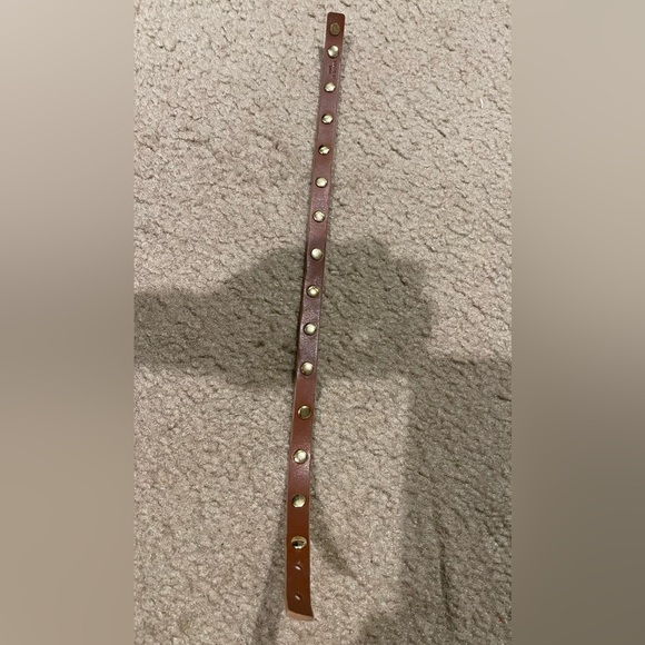 TORY BURCH Leather Strap Logo Studded Double Wrap Bracelet Pink - Picture 6 of 6